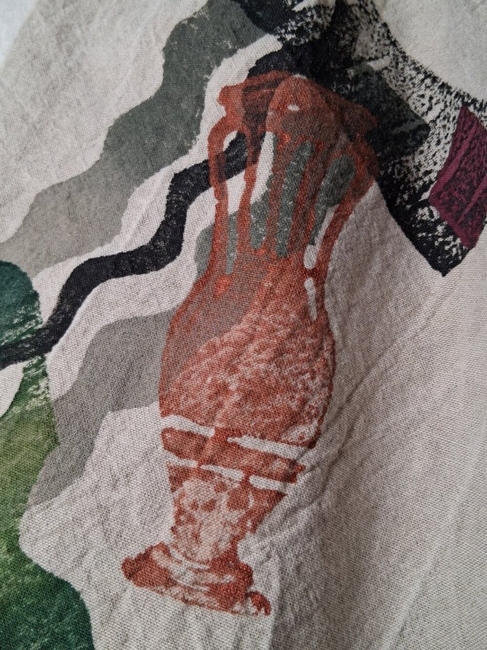 Play Alegre Skirt S Natural Hand Painted Wearable Art To Wear Lagenlook Artsy - Picture 10 of 16